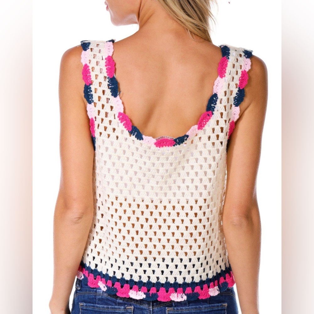 Women’s Crochet Fruit Cropped Tank NWT - Picture 3 of 4